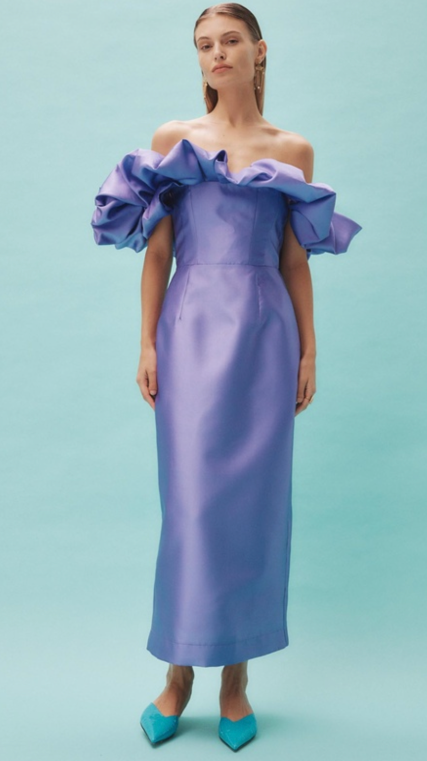 Suzie Off Shoulder Midi - Size 10