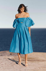 Eugenie Off Shoulder Midi - Size 10
