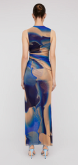 Watercolour Mesh Dress - Size 8