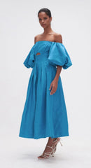 Eugenie Off Shoulder Midi - Size 10