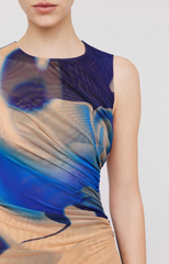 Watercolour Mesh Dress - Size 8