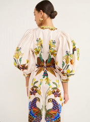 Effie Puff Sleeve Midi - Size 8