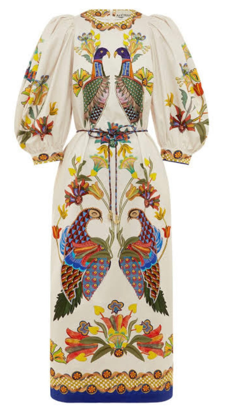 Effie Puff Sleeve Midi - Size 8