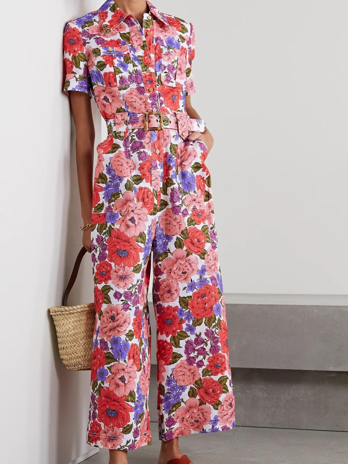 Poppy Belted Jumpsuit - Size 14