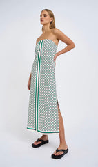 Ischia Stripe Strapless Dress - Size 8