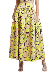 Pelicano Citrus Bloom Midi Skirt & Crop Set - Size 10