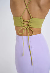 Fresco Halter Maxi In Lavende Sage - Size 10