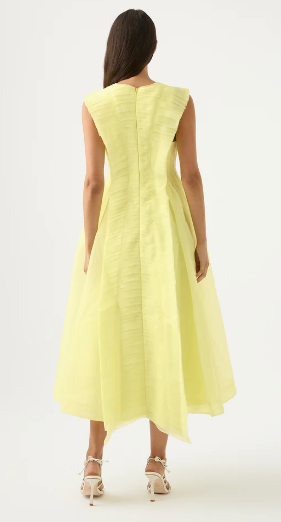 Astrid Pleat Panel Midi Dress - Size 10