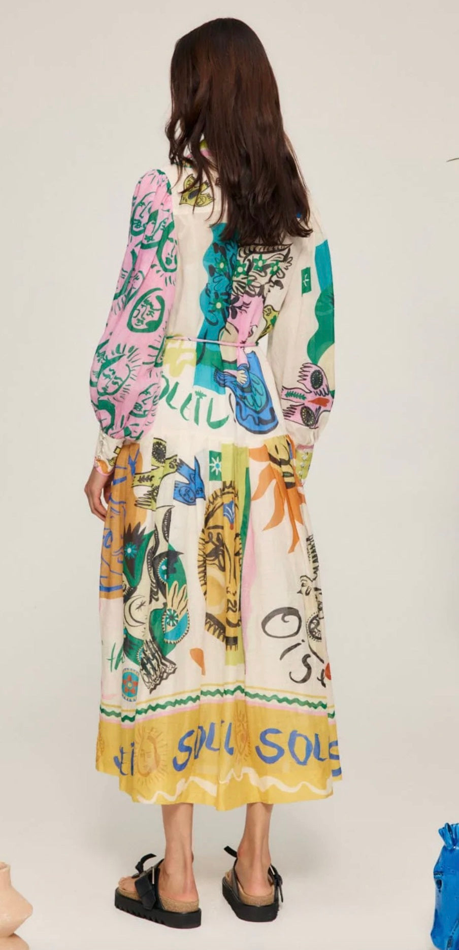 Soleil Patchwork Shirt Dress - Size 10
