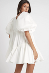 Casabianca Braided Asymmetric Puff Sleeve Dress - Size 8