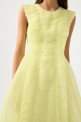 Astrid Pleat Panel Midi Dress - Size 10