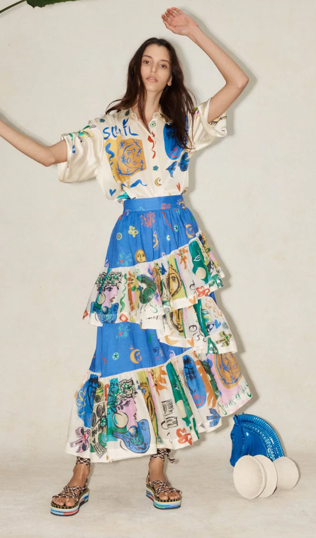 Soleil Ruffle Skirt - Size 10