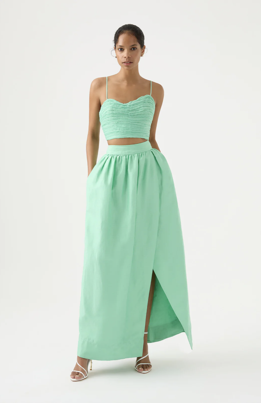 Laurier Wave Cropped Top & Mirabelle Tulip Maxi Skirt Set - Size 10