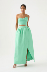 Laurier Wave Cropped Top & Mirabelle Tulip Maxi Skirt Set - Size 10