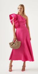 Bonjour Asymmetric Midi Dress - Size 10