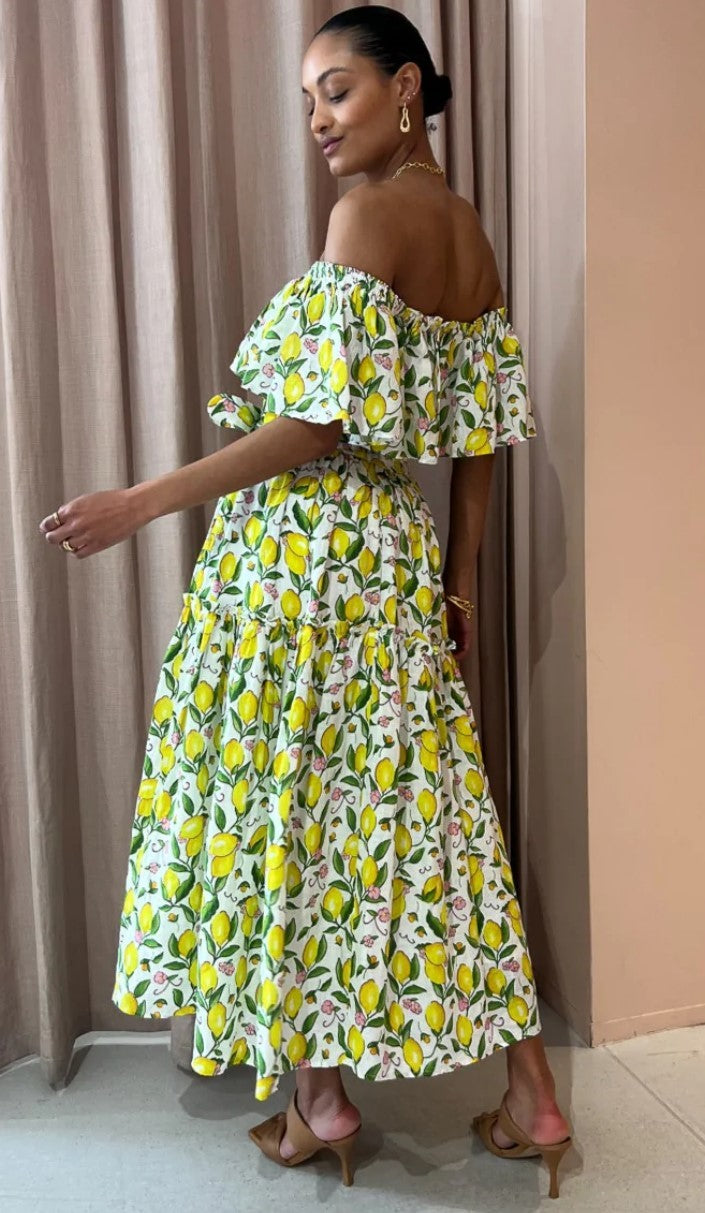 Lady Luck Dress in Lemon - Size 8