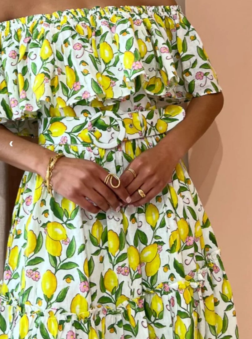 Lady Luck Dress in Lemon - Size 8