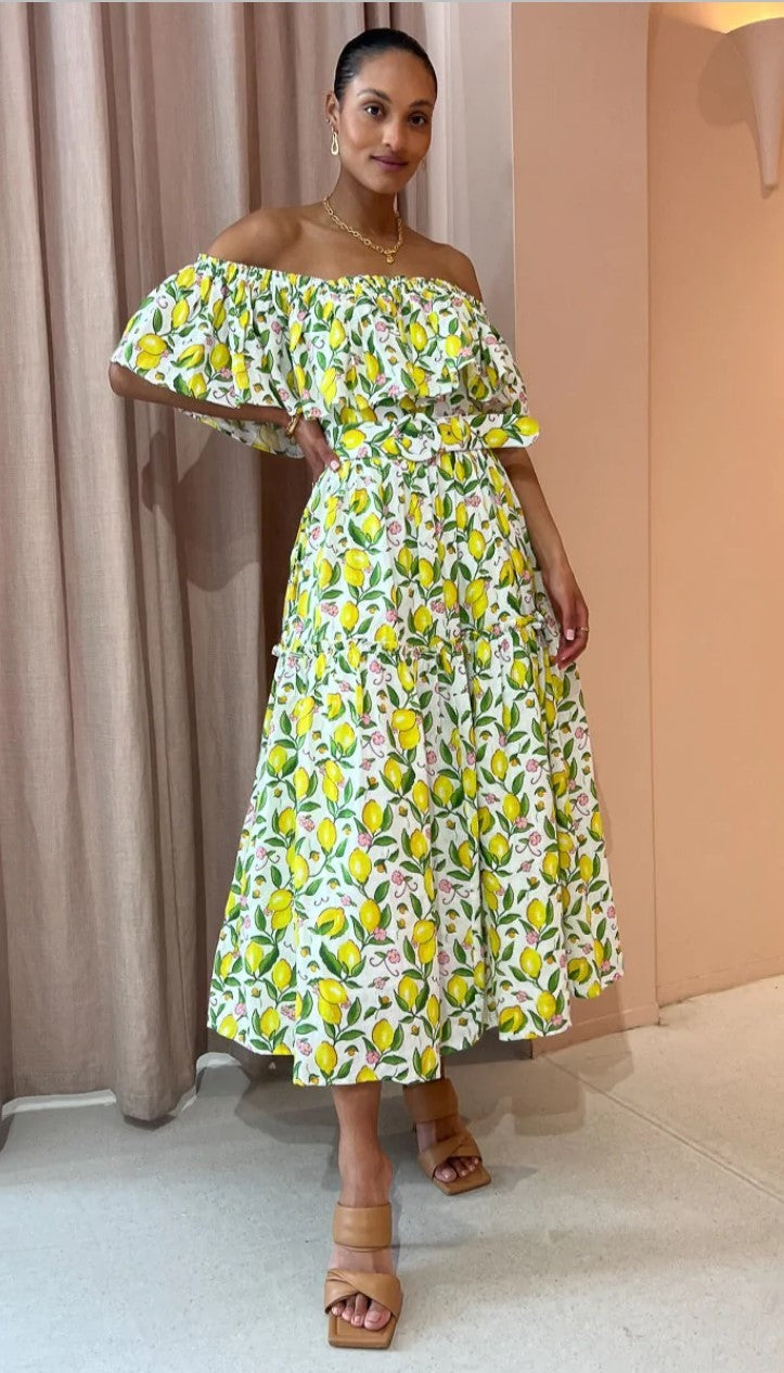 Lady Luck Dress in Lemon - Size 8