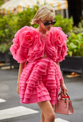 Amour Ruffle Mini Dress - Size 10