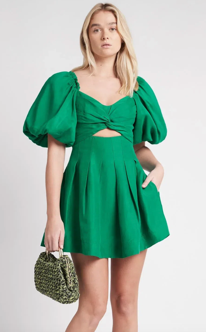 Dusk Knot Puff Sleeve Dress - Size 10