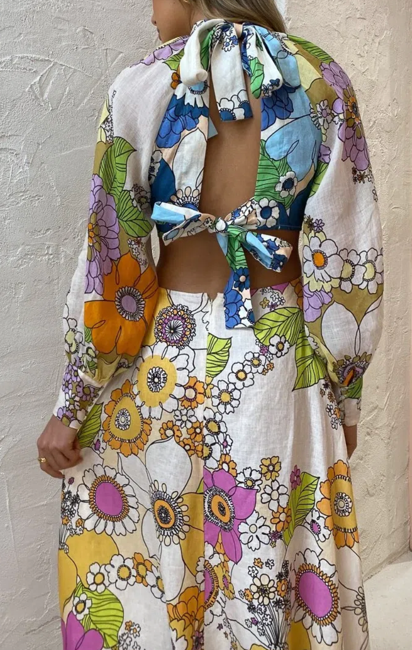 Farrah Cut Out Midi Dress - Size 10