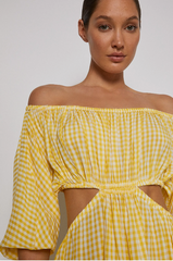 Gingham Cut Out Dress - Size 8