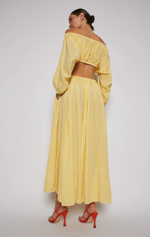 Gingham Cut Out Dress - Size 8