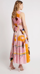 Jolie Abstract Cut Out Midi Dress - Size 10