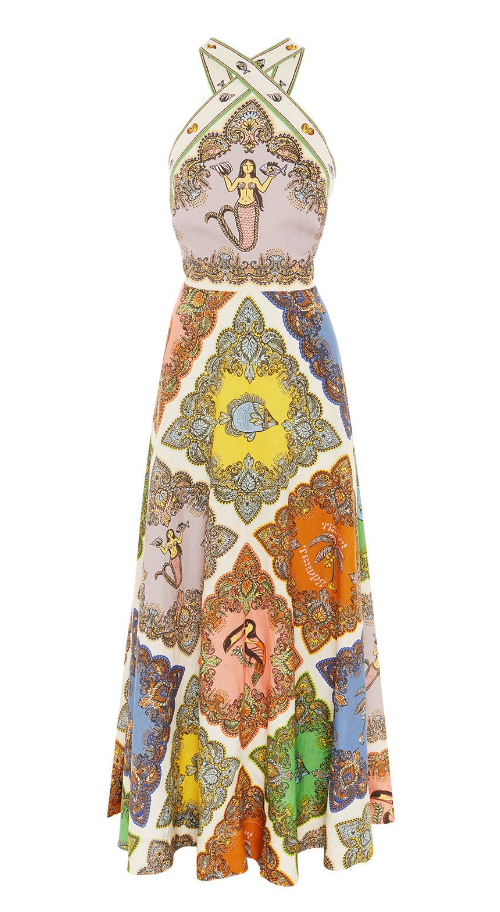 Trippy Troppo Halter Midi Dress