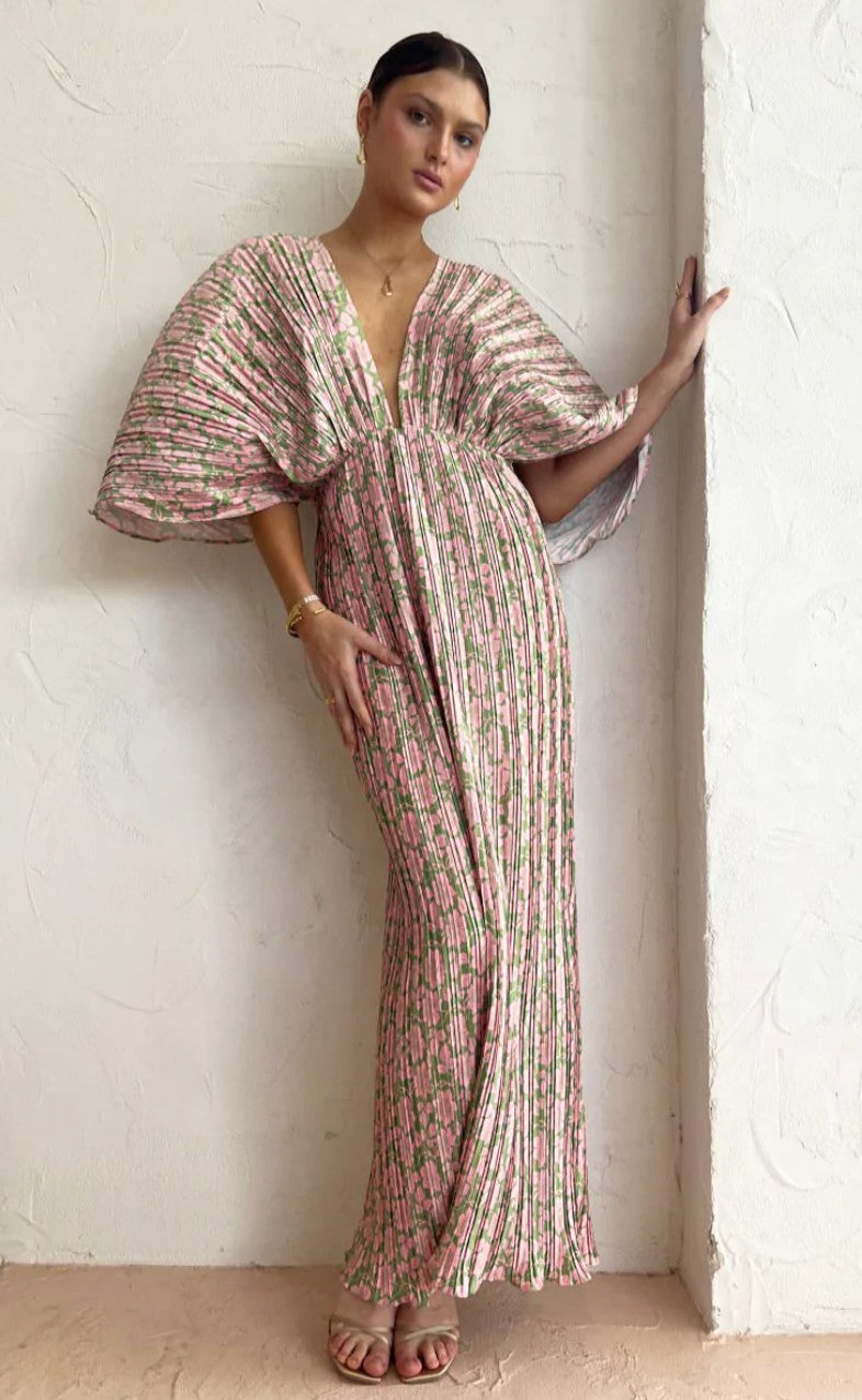 Gianna Dress in Olive Floral - Size 12
