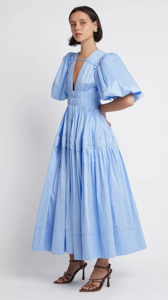 Fallingwater Gathered Midi Dress - Size 12