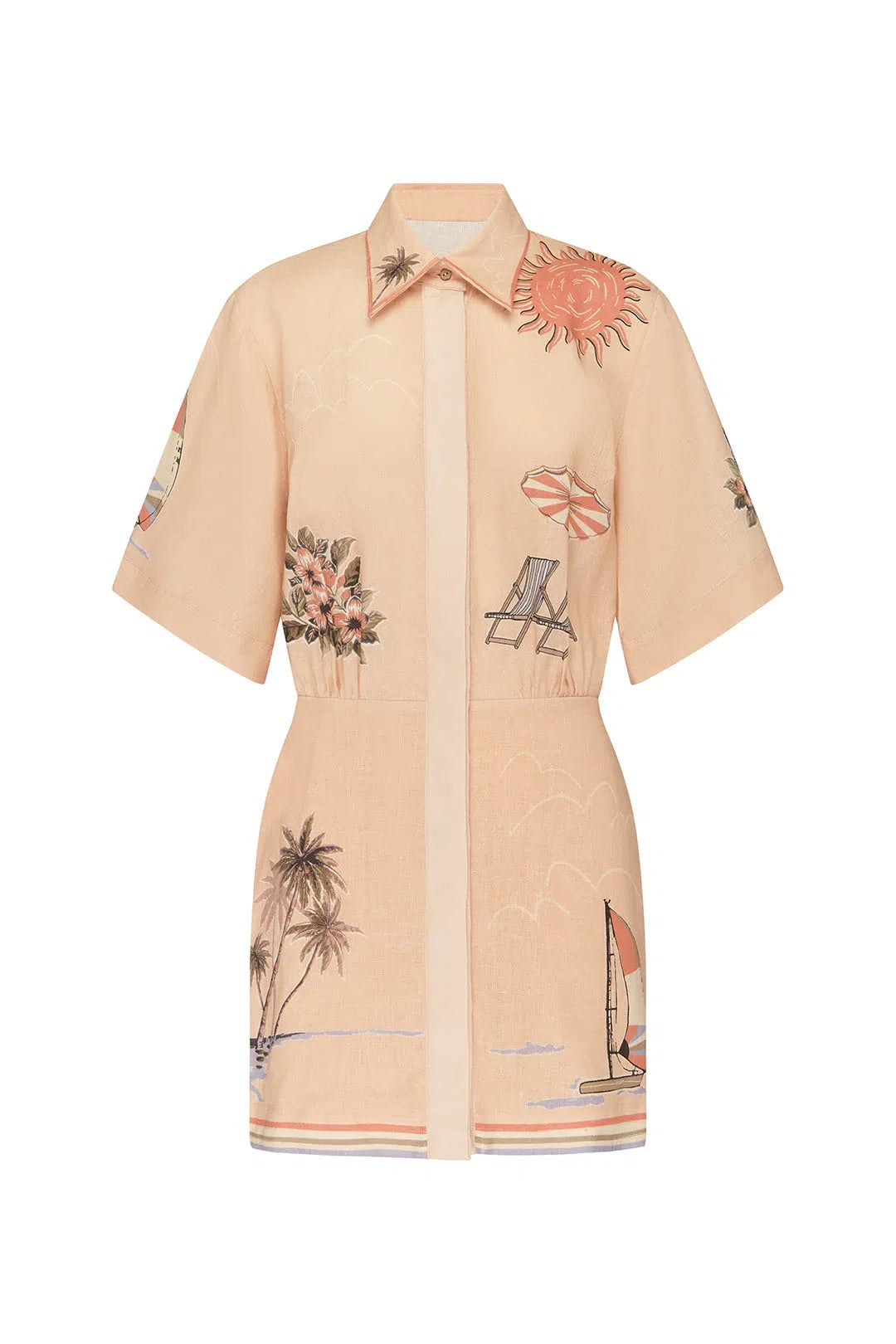 Marina Mini Shirt Dress - Size 8