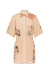 Marina Mini Shirt Dress - Size 8