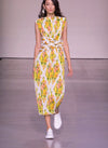 Golden Plisse Dress - Size 10