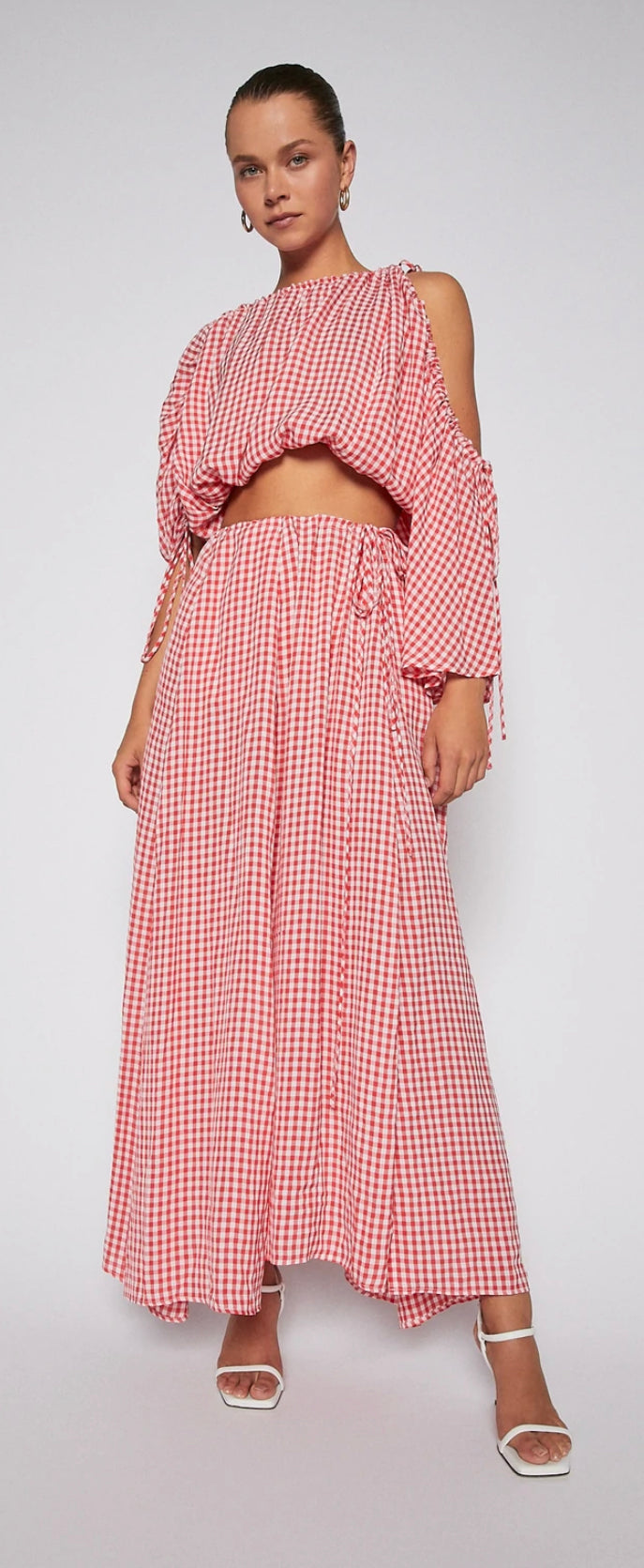 Drawcord Gingham Set Rentrobe