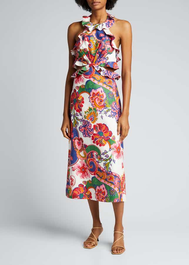 Lovestruck Tie Back Midi - Size 12
