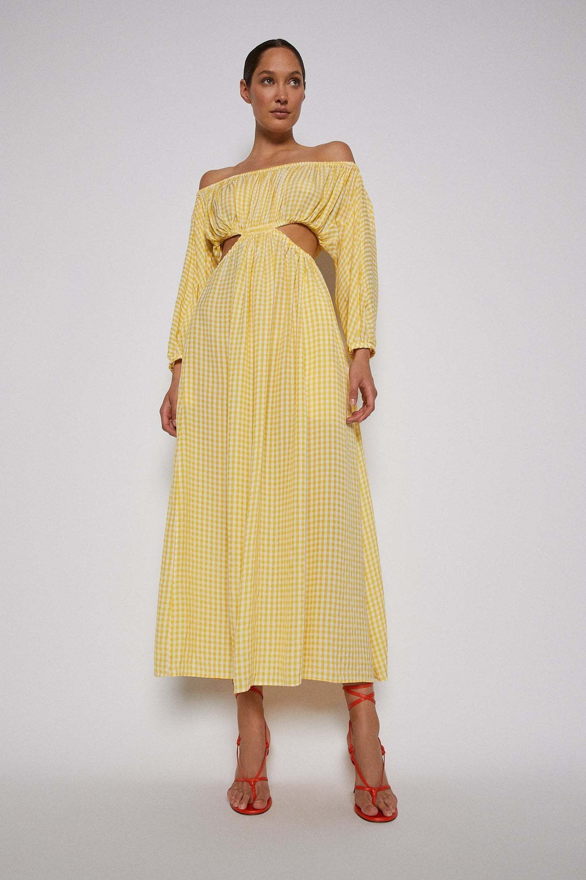 Gingham Cut Out Dress - Size 8